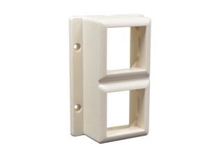 RAISED SURFACE / PANEL MOUNTING FRAME. IVORY.

<br><font color="yellow">Notes: </font> 
<br><font color="yellow">*</font> Frame accepts two modular (36mmX36mm size) type outlets, circuit breakers, switches.
<br><font color="yellow">*</font> Use only on insulated surfaces.
 