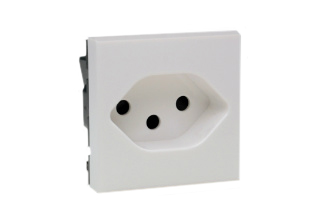 SWITZERLAND 10 AMPERE-250 VOLT (SW1-10R) MODULAR TYPE J RECEPTACLE, OUTLET, SOCKET, (TYPE 13 DAMP LOCATIONS), SHUTTERED CONTACTS, 45mmX45mm SIZE, 2 POLE-3 WIRE GROUNDING (2P+E)> WHITE. 

<br><font color="yellow">Notes: </font>  
<br><font color="yellow">*</font> Mounts on American 2X4 wall boxes, requires frame # 79120X45-N & # 79130X45-N wall plate (White, Black, ALU, SS). 
<br> <font color="yellow">*</font> Mounts on American 4X4 wall boxes, requires frame # 79210X45-N & # 79220X45-N wall plate (White, SS).<br><font color="yellow">*</font> Mounts on European wall boxes (60mm on center), requires frame # 79250X45-N & wall plate # 79265X45-N.
<br><font color="yellow">*</font> Surface mount insulated wall boxes # 680602X45 series. Surface mount Metal wall boxes # 79235X45 series.
<br><font color="yellow">*</font> Surface mount weatherproof, IP66 rated. Requires frame # 730092X45 & # 74790X45 wall box.
<br><font color="yellow">*</font> Panel mount frames # 79100X45, # 79100X45-ALU. DIN rail mount Frame # 79595X45. <a href="https://www.internationalconfig.com/catalog_pages/pg94.pdf" style="text-decoration: none" target="_blank"> Panel Mount Instruction Guide</a>
<br><font color="yellow">*</font> Complete range of modular devices and mounting component options. <a href="https://www.internationalconfig.com/modular_electrical_devices.asp" style="text-decoration: none">Modular Devices Link</a>
 <br><font color="yellow">*</font> Wall plates, boxes, outlets, switches, modular GFCI/RCD and circuit breakers are listed below. Scroll down to view.