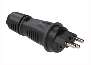 SWISS PLUG, 16 AMPERE-250 VOLT, SN 441011 TYP 23, IP55, (SW1-16P) TYPE J PLUG, INSULATED PINS, REWIREABLE PLUG, 2 POLE-3 WIRE GROUNDING (2P+E), CORD DIA. ACCEPTED 6.4mm-14.5mm, PA6, TPE, THERMOPLASTIC (HIGH IMPACT RESISTANT). BLACK. 

<br><font color="yellow">Notes: </font> 
<br><font color="yellow">*</font> Use 76540-SP with receptacle 76520-NS to maintain IP55 rating while in use.
<br><font color="yellow">*</font> Plug accepts 1.5mm to 2.5mm gauge wire sizes.
<br><font color="yellow">*</font> Nickel plated screw terminals. Terminal screw torque = 80 Ncm, Housing screw torque = 80 Ncm, Strain relief torque = 500 Ncm.
<br><font color="yellow">*</font> Operating temp. = -25C to +40C. <br><font color="yellow">*</font> Materials = PA6, TPE, THERMOPLASTIC.
<br><font color="yellow">*</font> Scroll down to view additional related products.