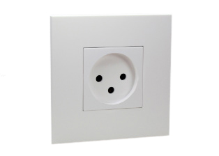 ISRAEL 16 AMPERE-250 VOLT SINGLE OUTLET SI 32 (IS1-16R), "SHUTTERED CONTACTS", 2 POLE-3 WIRE GROUNDING (2P+E), FLUSH OR SURFACE MOUNT. WHITE.

<br><font color="yellow">Notes: </font> 
<br><font color="yellow">*</font> Mounts on European wall boxes with 60mm (60.3mm) centers.
<br><font color="yellow">*</font> For surface mount applications use wall box #79260X45-N.
<BR><font color="yellow">*</font> For flush mount applications use # 72350X47D, # 72350X35D, # 72350-F, # 72360, # 72360-RED series.
