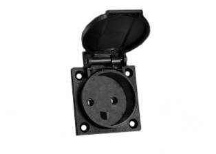 DENMARK, DANISH 16 AMPERE-250 VOLT WEATHERPROOF (IP54 TYPE K (DE1-13R) PANEL MOUNT OUTLET (WITH GASKET), 2 POLE-3 WIRE GROUNDING (2P+E). GRAY.

<br><font color="yellow">Notes: </font> 
<br><font color="yellow">*</font> Stainless steel wall plates #97120-BZ and #97120-DBZ mounts outlet onto standard American 2x4 and 4X=x4 wall boxes.
<br><font color="yellow">*</font> For surface mount applications use #70125 wall box.
<br><font color="yellow">*</font> For DIN rail mount use #70125-DIN bracket with #70125 wall box.
<br><font color="yellow">*</font> Optional panel mount terminal shield #70127 available.
<br><font color="yellow">*</font> Denmark plugs outlets, connectors, power cords, socket strips, GFCI (RCD) outlets are listed below in related products. Scroll down to view.
