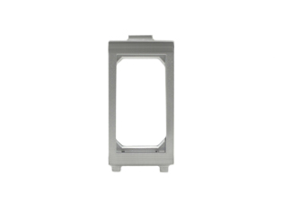 PANEL MOUNT SNAP-IN MODULAR DEVICE SUPPORT FRAME. SILVER / ALUMINUM COLOR FINISH. 

<br><font color="yellow">Notes: </font> 

<br><font color="yellow">*</font> Frame accepts one  22.5mmX45mm size modular outlet, switch, device.
<BR><font color="yellow">*</font> View European, British, International Outlets / Switches. <a href="https://www.internationalconfig.com/modular_electrical_devices.asp" style="text-decoration: none">[ Entire Modular Device Series ]</a>

<br><font color="yellow">*</font> Panel mount frame # 79100X45 available, accepts one 45mmX45mm & two 22.5mmX45mm modular device.
<br><font color="yellow">*</font> Frame can be "Ganged" for multiple outlet, circuit breaker, switch panel mount installations. See installation guide below for details.

   
   
 