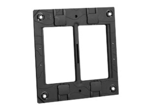 MOUNTING FRAME FOR AMERICAN (4x4) TWO GANG WALL BOXES. ACCEPTS COMBINATIONS OF 22.5mmX45mm, 45mmX45mm DEVICES OR TWO 67.5mmX45mm MODULAR DEVICES.
<br><font color="yellow">Notes: </font> 

<BR><font color="yellow">*</font> View European, British, International Outlets / Switches. <a href="https://www.internationalconfig.com/modular_electrical_devices.asp" style="text-decoration: none">[ Entire Modular Device Series ]</a>
 
<br><font color="yellow">*</font> Requires one # 7 9285X45-N wall plate.

