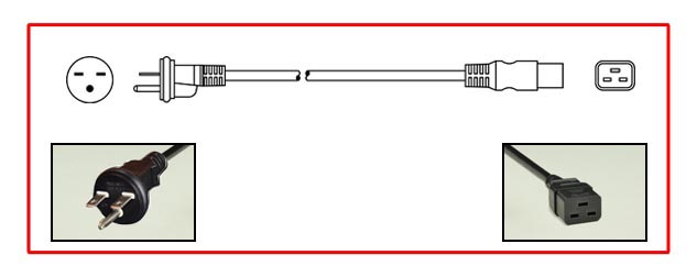 15 AMPERE-250 VOLT DETACHABLE POWER CORD, NEMA 6-15P PLUG, IEC 60320 C-19 CONNECTOR, 14/3 AWG, SJTOW 105C, 2 POLE-3 WIRE GROUNDING, 2.5 METERS [8FT-2IN] [98"] LONG. BLACK.
<br><font color="yellow">Length: 2.5 METERS [8FT-2IN]</font> 

<br><font color="yellow">Notes: </font> 
<br><font color="yellow">*</font> NEMA 6-15P plugs connect with NEMA 6-15R (15A-250V) & NEMA 6-20R (20A-250V) receptacles, connectors.
<br><font color="yellow">*</font> NEMA 6-15 power cords, plugs, outlets, outlet strips, connectors listed below in related products. Scroll down to view.