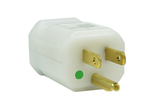 15 AMPERE-125 VOLT HOSPITAL GRADE PLUG, <font color="yellow"> TYPE B</font>, GREEN DOT NEMA 5-15P PLUG, "CLAM SHELL" DESIGN CORD GRIP, 2 POLE-3 WIRE GROUNDING (2P+E), TERMINALS ACCEPT 10/3, 12/3, 14/3, 16/3, 18/3 AWG CONDUCTORS, 0.230-0.655" CORD GRIP RANGE. WHITE. UL/CSA LISTED  




 