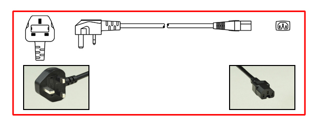 UK, BRITISH, UNITED KINGDOM, SAUDI ARABIA, GULF STATES POWER CORD, 10 AMPERE-250 VOLT DETACHABLE POWER CORD, BS 1363A TYPE G, (UK1-13P, SA1-13P), PLUG, 10 AMPERE BS 1362 FUSE, IEC 60320 C-15 CONNECTOR, 2 POLE-3 WIRE GROUNDING [2P+E], 2.5 METERS [8FT-2IN] [98"] LONG. BLACK.
<br><font color="yellow">Length: 2.5 METERS [8FT-2IN]</font>

<br><font color="yellow">Notes: </font> 
<br><font color="yellow">*</font> Scroll down to view additional related products.