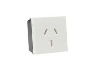 ARGENTINA 10 AMPERE-250 VOLT IRAM 1073 TYPE I (AR1-10R) MODULAR OUTLET, 45mmX45mm SIZE, 2 POLE-3 WIRE GROUNDING (2P+E). WHITE.

<br><font color="yellow">Notes: </font>  
<br><font color="yellow">*</font> Mounts on American 2X4 wall boxes, requires frame # 79120X45-N & # 79130X45-N wall plate (White, Black, ALU, SS). 
<br> <font color="yellow">*</font> Mounts on American 4X4 wall boxes, requires frame # 79210X45-N & # 79220X45-N wall plate (White, SS).<br><font color="yellow">*</font> Mounts on European wall boxes (60mm on center), requires frame # 79250X45-N & wall plate # 79265X45-N.
<br><font color="yellow">*</font> Surface mount insulated wall boxes # 680602X45 series. Surface mount Metal wall boxes # 79235X45 series.
<br><font color="yellow">*</font> Surface mount weatherproof, IP66 rated. Requires frame # 730092X45 & # 74790X45 wall box.
<br><font color="yellow">*</font> Panel mount frames # 79100X45, # 79100X45-ALU. DIN rail mount Frame # 79595X45. <a href="https://www.internationalconfig.com/catalog_pages/pg94.pdf" style="text-decoration: none" target="_blank"> Panel Mount Instruction Guide</a>
<br><font color="yellow">*</font> Complete range of modular devices and mounting component options. <a href="https://www.internationalconfig.com/modular_electrical_devices.asp" style="text-decoration: none">Modular Devices Link</a>
 <br><font color="yellow">*</font> Wall plates, boxes, outlets, switches, modular GFCI/RCD and circuit breakers are listed below. Scroll down to view.