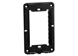 WALL PLATE MOUNTING FRAME, ONE GANG, ACCEPTS 75mmX50mm, 37mmX50mm, 18.5mmX50mm SIZE MODULAR DEVICES. BLACK. 

<br><font color="yellow">Notes: </font> 
<br><font color="yellow">*</font> Frame # 84202-F mounts on American 2x4 wall boxes & International wall boxes with 3 9/32" (83mm) centers.

 
<br><font color="yellow">*</font> South America, Argentina, Brazil, Chile, Italy, European, NEMA outlets, switches, weatherproof covers, wall boxes, listed below.


<br><font color="yellow">*</font> Scroll down to view.

