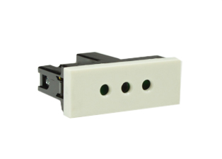 ITALY, CHILE, SOUTH AMERICA 10A-250V MODULAR CEI 23-16/VII OUTLET, TYPE L (IT1-10R), SHUTTERED CONTACTS, 18.5mmX50mm MODULAR SIZE, 2 POLE-3 WIRE GROUNDING (2P+E), WALL BOX, PANEL, DIN RAIL MOUNT. WHITE. Terminal screws torque = 0.5Nm.

<br><font color="yellow">Notes: </font> 

<br><font color="yellow">*</font> Outlet mounts on American 2x4 wall boxes. Requires frame # 84202-F & wall plate # 84703 (White).  Options: Dark Gray, Chrome.

<br><font color="yellow">*</font> Weatherproof Cover # 84202-WP, IP 55 rated, Mounts on American 2X4 Wall box or Panel Mount.   
  
<br><font color="yellow">*</font> Outlet mounts on American 4x4 wall boxes. Requires frame # 84203-F & wall plate # 84705 (White).  Options: Dark Gray, Chrome. 
 
<br><font color="yellow">*</font> Outlet Panel Mounts. Requires frame # 84455 (White) Option: Dark Gray. DIN Rail mount. Requires frame # 84449. White. 

<br><font color="yellow">*</font> Surface mount wall boxes, View # 84442 series. Surface mount weatherproof box , IP 55 rated # 84446. White.


 <br><font color="yellow">*</font> Scroll down to view related plugs, outlets, GFCI/RCD sockets, power cords, power strips, plug adapters.  
 















   
 