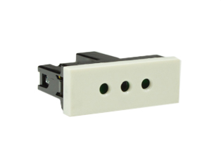 ITALY, CHILE, SOUTH AMERICA 10A-250V MODULAR CEI 23-16/VII OUTLET, TYPE L (IT1-10R), SHUTTERED CONTACTS, 18.5mmX50mm MODULAR SIZE, 2 POLE-3 WIRE GROUNDING (2P+E), WALL BOX, PANEL, DIN RAIL MOUNT. WHITE. Terminal screws torque = 0.5Nm.

<br><font color="yellow">Notes: </font> 

<br><font color="yellow">*</font> Outlet mounts on American 2x4 wall boxes. Requires frame # 84202-F & wall plate # 84703 (White).  Options: Dark Gray, Chrome.

<br><font color="yellow">*</font> Weatherproof Cover # 84202-WP, IP 55 rated, Mounts on American 2X4 Wall box or Panel Mount.   
  
<br><font color="yellow">*</font> Outlet mounts on American 4x4 wall boxes. Requires frame # 84203-F & wall plate # 84705 (White).  Options: Dark Gray, Chrome. 
 
<br><font color="yellow">*</font> Outlet Panel Mounts. Requires frame # 84455 (White) Option: Dark Gray. DIN Rail mount. Requires frame # 84449. White. 

<br><font color="yellow">*</font> Surface mount wall boxes, View # 84442 series. Surface mount weatherproof box , IP 55 rated # 84446. White.


 <br><font color="yellow">*</font> Scroll down to view related plugs, outlets, GFCI/RCD sockets, power cords, power strips, plug adapters.  
 















   
 