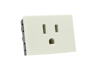 AMERICA 15 AMPERE-125 VOLT NEMA 5-15R TYPE A, B, MODULAR OUTLET, 37mmX50mm SIZE, 2 POLE-3 WIRE GROUNDING (2P+E), WALL BOX, PANEL, DIN RAIL MOUNT. WHITE. Terminal screws torque = 0.5Nm.
 
<br><font color="yellow">Notes: </font> 

<br><font color="yellow">*</font> Outlet mounts on American 2x4 wall boxes. Requires frame # 84202-F & wall plate # 84702 (White).  Options: Dark Gray, Chrome.

<br><font color="yellow">*</font> Weatherproof Cover # 84202-WP, IP 55 rated, Mounts on American 2X4 Wall box or Panel Mount.   
  
<br><font color="yellow">*</font> Outlet mounts on American 4x4 wall boxes. Requires frame # 84203-F & wall plate # 84705 (White).  Options: Dark Gray, Chrome. 
 
<br><font color="yellow">*</font> Outlet Panel Mounts. Requires frame # 84455 (White) Option: Dark Gray. DIN Rail mount. Requires frame # 84449. White. 

<br><font color="yellow">*</font> Surface mount wall boxes, View # 84443 series. Surface mount weatherproof box , IP 55 rated # 84446. White.

 <br><font color="yellow">*</font> Scroll down in related products to view America, South America, Argentina, Brazil, Chile, Peru plugs, outlets, GFCI/RCD sockets, power cords, power strips, plug adapters for all South America countries.

 
 
 
 
 