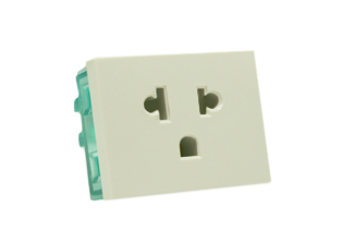 SOUTH AMERICA, EUROPEAN 15A/10A-250V (NEMA 5-15R / EURO) TYPE B, C, MODULAR OUTLET, 37mmX50mm SIZE, 2 POLE-3 WIRE GROUNDING (2P+E), WALL BOX, PANEL, DIN RAIL MOUNT. WHITE. Terminal screws torque = 0.5Nm.
 
<br><font color="yellow">Notes: </font> 

<br><font color="yellow">*</font> Outlet mounts on American 2x4 wall boxes. Requires frame # 84202-F & wall plate # 84702 (White).  Options: Dark Gray, Chrome.

<br><font color="yellow">*</font> Weatherproof Cover # 84202-WP, IP 55 rated, Mounts on American 2X4 Wall box or Panel Mount.   
  
<br><font color="yellow">*</font> Outlet mounts on American 4x4 wall boxes. Requires frame # 84203-F & wall plate # 84705 (White).  Options: Dark Gray, Chrome. 
 
<br><font color="yellow">*</font> Outlet Panel Mounts. Requires frame # 84455 (White) Option: Dark Gray. DIN Rail mount. Requires frame # 84449. White. 

<br><font color="yellow">*</font> Surface mount wall boxes, View # 84443 series. Surface mount weatherproof box , IP 55 rated # 84446. White.

<br><font color="yellow">*</font> Outlet accepts NEMA 5-15P (2P+E), NEMA 1-15P (2P) plugs & European (2P) plugs with (0.40mm) diameter pins. 

<br><font color="yellow">*</font> Scroll down in related products to view South America, Argentina, Brazil, Chile, Peru plugs, outlets, GFCI/RCD sockets, power cords, power strips, plug adapters for all South America countries.
  
 
 