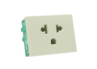 SOUTH AMERICA, EUROPEAN 15A/10A-250V (NEMA 5-15R / EURO) TYPE B, C, MODULAR OUTLET, 37mmX50mm SIZE, 2 POLE-3 WIRE GROUNDING (2P+E), WALL BOX, PANEL, DIN RAIL MOUNT. WHITE. Terminal screws torque = 0.5Nm.
 
<br><font color="yellow">Notes: </font> 

<br><font color="yellow">*</font> Outlet mounts on American 2x4 wall boxes. Requires frame #84202-F & wall plate #84702 (White).  Options: Dark Gray, Chrome.

<br><font color="yellow">*</font> Weatherproof Cover #84202-WP, IP55 rated, Mounts on American 2x4 Wall box or Panel Mount.   
  
<br><font color="yellow">*</font> Outlet mounts on American 4x4 wall boxes. Requires frame #84203-F & wall plate #84705 (White).  Options: Dark Gray, Chrome. 
 
<br><font color="yellow">*</font> Outlet Panel Mounts. Requires frame #84455 (White) Option: Dark Gray. DIN Rail mount. Requires frame #84449. White. 

<br><font color="yellow">*</font> Surface mount wall boxes, View #84443 series. Surface mount weatherproof box, IP55 rated #84446. White.

<br><font color="yellow">*</font> Outlet accepts NEMA 5-15P (2P+E), NEMA 1-15P (2P) plugs & European (2P) plugs with (4.0mm) diameter pins. 

<br><font color="yellow">*</font> Scroll down in related products to view South America, Argentina, Brazil, Chile, Peru plugs, outlets, GFCI/RCD sockets, power cords, power strips, plug adapters for all South America countries.
  
 
 