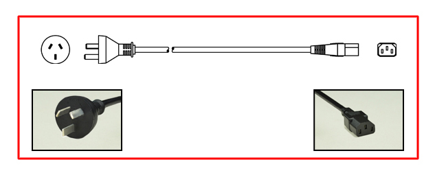 ARGENTINA 10 AMPERE-250 VOLT DETACHABLE POWER CORD SET, IRAM 2073 TYPE I PLUG [AR1-10P], IEC 60320 C-13 CONNECTOR, 2 POLE-3 WIRE GROUNDING [2P+E], 2.5 METERS [8FT-2IN] [98"] LONG. BLACK.
<br><font color="yellow">Length: 2.5 METERS [8FT-2IN]</font>

<br><font color="yellow">Notes: </font> 
<br><font color="yellow">*</font> Argentina power cords are designed and approved for use in Argentina only. Argentina plug / outlet wiring systems (polarity) is different from other countries that have similar type "I" plug configuration designs.