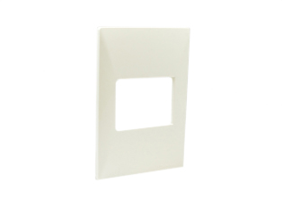 WALL PLATE, ONE GANG, ACCEPTS 37mmX50mm, 18.5mmX50mm SIZE MODULAR DEVICES DEVICES. WHITE. 

<br><font color="yellow">Notes: </font>

<br><font color="yellow">*</font> Mounts on American 2X4 Wall boxes. Requires # 84202-F mounting frame.

<br><font color="yellow">*</font> Mounts on International wall boxes with 3 9/32" (83mm) centers. Requires # 84202-F mounting frame.
 
<br><font color="yellow">*</font> Wall Plate Color Options: White, Dark Gray, Chrome. 

<br><font color="yellow">*</font> Argentina, Brazil, Chile, Italy, European, NEMA Outlets, switches, wall boxes listed below. Scroll down to view.

