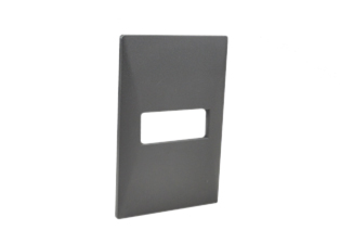 WALL PLATE, ONE GANG, ACCEPTS 18.5mmX50mm SIZE MODULAR DEVICES DEVICES. DARK GRAY. 

<br><font color="yellow">Notes: </font>

<br><font color="yellow">*</font> Mounts on American 2X4 Wall boxes. Requires # 84202-F mounting frame.

<br><font color="yellow">*</font> Mounts on International wall boxes with 3 9/32" (83mm) centers. Requires # 84202-F mounting frame.
 
<br><font color="yellow">*</font> Wall Plate Color Options: White, Dark Gray, Chrome. 

<br><font color="yellow">*</font> Argentina, Brazil, Chile, Italy, European, NEMA Outlets, switches, wall boxes listed below. Scroll down to view.


 