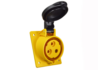 IEC 60309 (4h) PIN & SLEEVE PANEL MOUNT ANGLED RECEPTACLE OUTLET, 30 AMPERE-120 VOLT, SPLASHPROOF (IP44), 2 POLE-3 WIRE GROUNDING (2P+E), CEE 17, IEC 309, NYLON (POLYAMIDE BODY), OPERATING TEMP. = -25C TO +80C. 60mmX73mm C TO C MOUNTING. YELLOW.

<br><font color="yellow">Notes: </font> 
<br><font color="yellow">*</font> 888-1228-NS has internal wiring polarity orientation designed for use in North America and therefore is C(UL)US approved. If point of use for this product is outside North America use our 999 series pin and sleeve devices which meet approvals and polarity requirements for European countries. <a href="https://internationalconfig.com/icc6.asp?item=999-1228-NS" style="text-decoration: none">999 Series Link</a>
<br><font color="yellow">*</font> Scroll down to view additional yellow IEC 60309 (4h) devices listed below in the related products or download the IEC 60309 Pin & Sleeve Brochure to view pin and sleeve devices.
