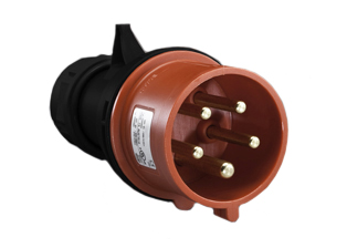 IEC 60309 (6h) PIN AND SLEEVE 3-PHASE PLUG, 20 AMPERE-200/415 VOLT C(UL)US, 16 AMPERE-220/380 - 240/415 VOLT OVE, SPLASHPROOF (IP44) UNIVERSAL APPROVED, COMPRESSION STRAIN RELIEF, 4 POLE-5 WIRE GROUNDING (3P+N+E), NYLON (POLYAMIDE BODY), OPERATING TEMP. = -25C TO +80C, RED. APPROVALS: C(UL)US, OVE. CERTIFICATIONS: REACH, RoHS, CE. 

<br><font color="yellow">Notes: </font> 
<br><font color="yellow">*</font> Scroll down to view related pin & sleeve devices or download IEC 60309 Pin & Sleeve Brochure.