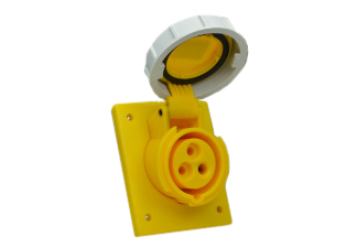 IEC 60309 (4h) PIN & SLEEVE PANEL MOUNT ANGLED OUTLET, 30 AMPERE-120 VOLT, WATERTIGHT (IP67), 2 POLE-3 WIRE GROUNDING (2P+E), CEE 17, IEC 309, NYLON (POLYAMIDE BODY), OPERATING TEMP. = -25C TO +80C. YELLOW. 

<br><font color="yellow">Notes: </font> 
<br><font color="yellow">*</font> 888-42324-NS has internal wiring polarity orientation designed for use in North America and therefore is C(UL)US approved. If point of use for this product is outside North America use our 999 series pin and sleeve devices which meet approvals and polarity requirements for European countries. <a href="https://internationalconfig.com/icc6.asp?item=999-1144-NS" style="text-decoration: none">999 Series Link</a>
<br><font color="yellow">*</font> Scroll down to view additional yellow IEC 60309 (4h) devices listed below in the related products or download the IEC 60309 Pin & Sleeve Brochure to view pin and sleeve devices.
