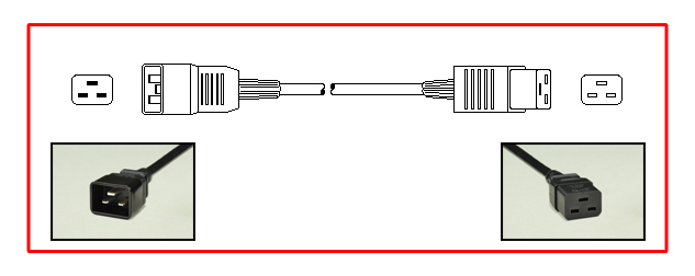 IEC 60320 C-20, C-19 POWER CORD, 20 AMPERE-250 VOLT, 12/3 AWG, SJTOW, 105C, 2 POLE-3 WIRE GROUNDING [2P+E], 5.0 METERS [16FT-5IN] [197"] LONG. BLACK.
<br><font color="yellow">Length: 5.0 METERS [16FT-5IN]</font>