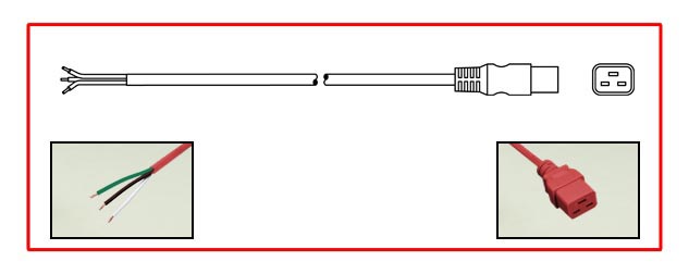 IEC 60320 C-19, 20 AMPERE-250 VOLT POWER SUPPLY CORD, 12/3 AWG, SJT, 105C, 3.05 METERS (10 FEET) (120") LONG. STRIPPED ENDS. RED.
<br><font color="yellow">Length: 3.05 METERS (10 FEET)</font>
<br>
<br>

<div style="width:825px">
<div style="float:left"><font color="yellow">*</font>Scroll down to view related color power cords. <font color="yellow">**</font>Return to our color cord selector:</div>
<div style="float:left"><img src="../images/yellow_arrow.png" style="width:20px; margin-left:5px"></div>
<div style="float:left"><a href="https://internationalconfig.com/Color-Power-Cords-Color-Cord-Sets-Red-Blue-Green-Color-Power-Cords-C13-C14-C15-C20-C19-IEC-60320-NEMA-5-15-Red-Blue-Green-Color-Power-Cords.asp">
<img src="../images/color_power_cords_icc6.jpg" style="height:45px; border:2px solid #999999; margin-left:5px"></a></div>
</div>