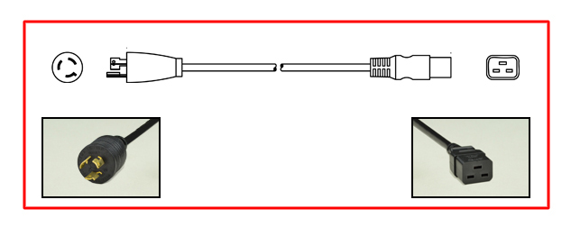 15 AMPERE-250 VOLT LOCKING POWER CORD, NEMA L6-15P LOCKING PLUG, IEC 60320 C-19 CONNECTOR, 14/3 AWG, SJTO 105C, 2 POLE-3 WIRE GROUNDING, 2.5 METERS [8FT-2IN] [98"] LONG. BLACK.
<br><font color="yellow">Length: 2.5 METERS [8FT-2IN]</font> 

<br><font color="yellow">Notes: </font> 
<br><font color="yellow">*</font> Custom lengths available.