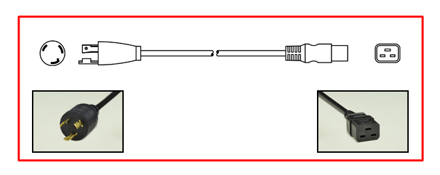 LOCKING POWER CORD SET, 30 AMPERE-250 VOLT, NEMA L6-30P LOCKING PLUG, IEC 60320 C-19 CONNECTOR, 2 POLE-3 WIRE GROUNDING [2P+E], 12/3 AWG CONDUCTORS, SJTO 105C CORDAGE, 2.5 METERS [8FT-2IN] [98"] LONG. BLACK.
<br><font color="yellow">Length: 2.5 METERS [8FT-2IN]</font>

<br><font color="yellow">Notes: </font> 
<br><font color="yellow">*</font> Power cords, plugs, In-line connectors, receptacles, outlets, inlets, adapters are listed below in related products. Scroll down to view.