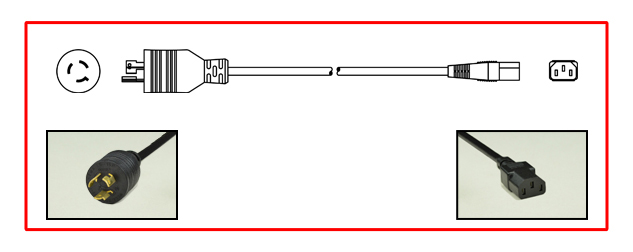 15 AMPERE-250 VOLT NEMA L6-15P PLUG TYPE LOCKING POWER CORD, IEC 60320 C-13 CONNECTOR, 14/3 AWG SJTOW 105C CORDAGE, 2 POLE-3 WIRE GROUNDING, 2.5 METERS [8FT-2IN] [98"] LONG, COILED. BLACK.
<br><font color="yellow">Length: 2.5 METERS [8FT-2IN]</font> 

<br><font color="yellow">Notes: </font> 
<br><font color="yellow">*</font> Custom lengths available.