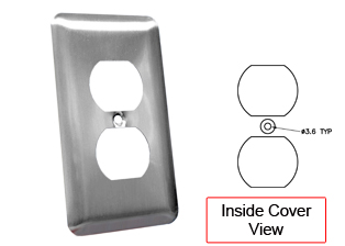 AMERICAN UL514A DUPLEX RECEPTACLE WALL PLATE, STAINLESS STEEL (TYPE 302). 

<br><font color="yellow">Notes: </font> 
<br><font color="yellow">*</font> Mounts on American 2x4 size wall boxes.
