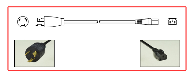 15 AMPERE-250 VOLT NEMA L6-20P PLUG TYPE LOCKING POWER CORD, IEC 60320 C-13 CONNECTOR, 14/3 AWG SJTO 105C CORDAGE, 2 POLE-3 WIRE GROUNDING, 2.5 METERS [8FT-2IN] [98"] LONG, COILED. BLACK.
<br><font color="yellow">Length: 2.5 METERS [8FT-2IN]</font> 

<br><font color="yellow">Notes: </font> 
<br><font color="yellow">*</font> Custom lengths available.