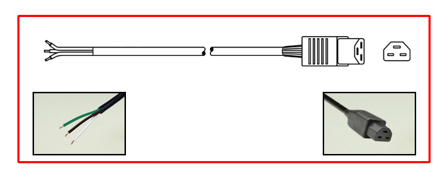 IEC 60320 C-21 POWER SUPPLY CORD, 20 AMPERE-250 VOLT, 12/3 AWG, SJT, 105C, 2 POLE-3 WIRE GROUNDING (2P+E), 3.05 METERS (10 FEET) (120") LONG. BLACK.
<br><font color="yellow">Length: 3.05 METERS (10 FEET)</font>