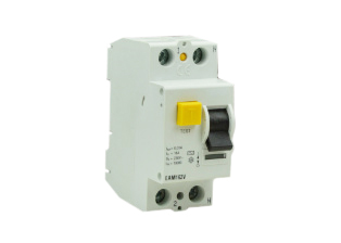 EUROPEAN / INTERNATIONAL 16 AMPERE-230/240 VOLT, "RCCB" (GFCI) CIRCUIT BREAKER, SINGLE POLE + NEUTRAL (2 MODULE SIZE), 30mA TRIP. TEST/RESET BUTTON, DIN RAIL MOUNT. IP20 RATED. 