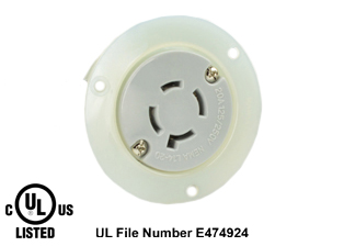 20 AMPERE-125/250 VOLT NEMA L14-20R FLANGED PANEL MOUNT POWER OUTLET, 3 POLE-4 WIRE GROUNDING (3P+E), IMPACT RESISTANT NYLON BODY, SPECIFICATION GRADE. WHITE.

<br><font color="yellow">Notes: </font>
<br><font color="yellow">*</font> Weatherproof / dust proof applications use #5205-WSC cover or #79485 cover.
<br><font color="yellow">*</font> Terminals accept 14AWG-8AWG. Max torque = 12 in. lbs. Temp. range = -40C to +75C.
 <br><font color="yellow">**</font> NEMA Panel Mount Outlets with same mounting design listed below.
<BR>**NEMA L1420 Locking Outlet Part #L1420-FO, (20A-125/250V). Accepts L1420-P Plug.
<BR>**NEMA L1430 Locking Outlet Part #L1430-FO, (30A-125/250V). Accepts L1430-P Plug.
<BR>**NEMA L1520 Locking Outlet Part #L1520-FO, (20A-250V), 3 Phase). Accepts L1520-P Plug. 
<BR>**NEMA L1530 Locking Outlet Part #L1530-FO, (30A-250V), 3 Phase). Accepts L1530-P Plug. 
<BR>**NEMA L1620 Locking Outlet Part #L1620-FO, (20A-480V), 3 Phase). Accepts L1620-P Plug. 
<BR>**NEMA L1630 Locking Outlet Part #L1630-FO, (30A-480V), 3 Phase). Accepts L1630-P Plug. 
<br><font color="yellow">View:</font> Optional panel mount design # <a href="https://internationalconfig.com/icc6.asp?item=L1420-R" style="text-decoration: none">L1420-R</a>.



<br><font color="yellow">View:</font> High Power NEMA Locking 20A- 30A (4 Pole / 5 Pole) Outlets & Inlets. <a href="https://www.internationalconfig.com/catalog_pages/flanged_inlets_flanged_outlets_guide.pdf" style="text-decoration: none">NEMA Flanged Outlets & Inlets Guide</a> 
 
<br><font color="yellow">*</font> Plugs, power cords, outlets, connectors, inlets are listed below in related products. Scroll down to view.
