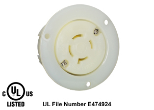 20 AMPERE-480, 3 PHASE (X,Y,Z,+G) NEMA L16-20R LOCKING FLANGED PANEL MOUNT POWER OUTLET, 3 POLE-4 WIRE GROUNDING (3P+E), IMPACT RESISTANT NYLON BODY, SPECIFICATION GRADE. WHITE.

<br><font color="yellow">Notes: </font>
<br><font color="yellow">*</font> Weatherproof / dust proof applications use #5205-WSC cover or #79485 cover.
<br><font color="yellow">*</font> Terminals accept 14AWG-8AWG. Max torque = 12 in. lbs. Temp. range = -40C to +75C.
 <br><font color="yellow">**</font> NEMA Panel Mount Outlets with same mounting design listed below.
<BR>**NEMA L1420 Locking Outlet Part #L1420-FO, (20A-125/250V). Accepts L1420-P Plug.
<BR>**NEMA L1430 Locking Outlet Part #L1430-FO, (30A-125/250V). Accepts L1430-P Plug.
<BR>**NEMA L1520 Locking Outlet Part #L1520-FO, (20A-250V), 3 Phase). Accepts L1520-P Plug. 
<BR>**NEMA L1530 Locking Outlet Part #L1530-FO, (30A-250V), 3 Phase). Accepts L1530-P Plug. 
<BR>**NEMA L1620 Locking Outlet Part #L1620-FO, (20A-480V), 3 Phase). Accepts L1620-P Plug. 
<BR>**NEMA L1630 Locking Outlet Part #L1630-FO, (30A-480V), 3 Phase). Accepts L1630-P Plug. 
<br><font color="yellow">View:</font> Optional panel mount design # <a href="https://internationalconfig.com/icc6.asp?item=L1620-R" style="text-decoration: none">L1620-R</a>.

<br><font color="yellow">View:</font> High Power NEMA Locking 20A- 30A (4 Pole / 5 Pole) Outlets & Inlets. <a href="https://www.internationalconfig.com/catalog_pages/flanged_inlets_flanged_outlets_guide.pdf" style="text-decoration: none">NEMA Flanged Outlets & Inlets Guide</a> 
 
<br><font color="yellow">*</font> Plugs, power cords, outlets, connectors, inlets are listed below in related products. Scroll down to view.
